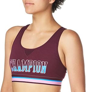 Champion Women's The Authentic Sports Bra, Dark Berry Purple-586982, Small