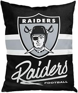 Northwest Official NFL Las Vegas Raiders Nostalgic Proud Decorative Pillow, Team Colors, 15" x 12"