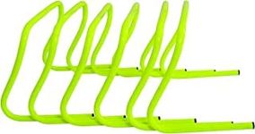 ZEBB PVC Tube Built Agility Hurdles for Kids Field Training and Speed Coordination,12-inches (Yellow) - Pack of 6