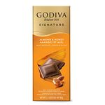 Godiva Signature Almond & Honey Milk Chocolate With Roasted Almond Pieces & Honey 90g