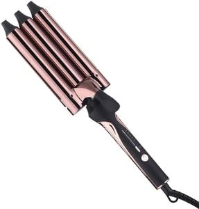 Rozamor 3 Barrel Curling Iron Hair Crimper, 1 inch Barrel Hair Curling Wand with 5 Temperature Settings, Long Lasting Hair Iron, Black