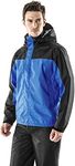 TSLA Men's Rainwear Windbreaker Packable Front-Zip Hood Jacket & Trouser Suit Men MES11-KBK_Medium