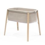 Stokke Snoozi, Sandy Beige - Bassinet for Babies 0-9 Months - Lightweight, Sturdy & Easy to Assemble - Includes Mattress