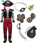 Spooktacular Creations Halloween Child Boy Pirate fierce captain costume w/accessories for dress up (3T (3-4 yr))