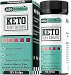 SEBA Nutrition - Keto Urine Test Strips - 125 Urinalysis Test Sticks (5 X 25 Aluminium Sachets in a Bottle) - Design for Ketogenic and Low Carb Diets - Best for Accurate Meter Measurement of Ketones