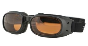 Bobster Piston Goggles,Black Frame/Amber Lens,one size