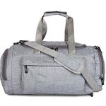 satellite Polyester 26 cm Travel Duffle Bag with Shoe Compartment - (AG17_Grey)