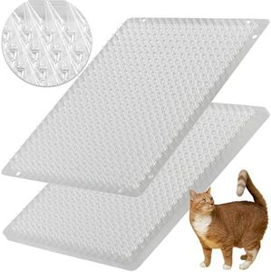 BYTEBAY 8 Pack Cat Repellent Outdoor/Indoor Scat Mat for Cats&Dogs, Keep Away Pest Plastic Mats with Spikes,16 x 13 Inches