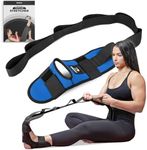 DMoose Fitness Foot & Calf Stretcher - Hamstring Stretcher for Plantar fasciitis, Achilles Tendonitis, & Heel Spurs - Yoga Stretching Strap for Lower Back Pain - Flex Strap for Physical Therapy