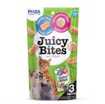 Juicy Bites by INABA Cat Treat - Calamari & Homestyle Broth Flavour 1-Pack (33g Total) / Soft & Moist Cat Treat, Delicious & Healthy Snack for Cats, Hand Feeding Nibbles, Natural, Grain Free