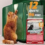 Panther Armor 12-Pack Furniture Protectors from Cats Scratch - Anti Cat Couch Guards - Sofa Corner Scratching Training Tape Deterrent