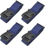 uxcell 2" x 6.5' Luggage Strap Polyester Adjustable Suitcase Belt for Travel Packing Bag Closure Identify, Dark Blue 4pcs