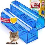 Humane Mouse Traps for Indoor, Home & Outdoor - Pack of 2 Reusable, Catch and Release Mouse Mice Traps - No Kill, Easy Set, Safe for Your Kids & Pets - Instantly Remove Unwanted Rodents from Your Home