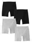 mackly Girls Inner Shorts (Pack of 4) - Lightweight Cotton 2-in-1 Panty Shorts, Full Coverage, Perfect for 2-16 Years