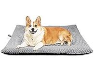 Onarway Dog Bed Mat Medium: Washable Fluffy Dog Bed Cushion for Cats Puppies - M 76x54cm Sherpa Dog Crate Mattress for Medium Pets Grey