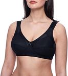 frugue Comfort Wireless Non Wired Support Bra Black 42 F