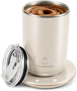 Self Stirring Coffee Mug, Self Heating Coffee Mug with Smart Temperature Control, Heated Coffee Mug 10 oz, Electric Coffee Cup,with Heating Base,Auto Shut Off Warming Mug for Mom