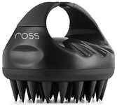 Ross Hair Scalp Manual Massager Shampoo Brush with Soft Silicone Bristles for Anti Dandruff, Exfoliaxting, Scalp Care, Black