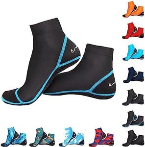 OMGear Swim Socks Sand Volleyball Socks Neoprene Water Socks Adult Kids Aqua Socks Swim Shoes Quick-dry Wetsuit Booties for Surfing Diving Rafting Adventure Outdoors Kayaking Beach(Aqua01,XL)