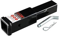 Towever 84332P Towever Trailer 2 inches Hitch Extension Receiver Tube Extenders, 7 inches Length, with 5/8 inch Hitch Pin