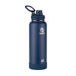 Takeya Actives Insulated Stainless Steel Water Bottle with Spout Lid, 40 oz, Midnight
