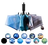 LANBRELLA Umbrella Compact Inverted Folding Umbrellas Auto Open Close - H1.22.Island