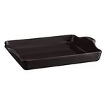 Emile Henry Focaccia Pan, Pizza Tray EH799516, Charcoal