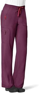 Carhartt Women's Cross-Flex Utility Scrub Pant, Wine, Medium/Petite