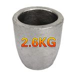 3 Kg Silicon Carbide Graphite Crucibles for Melting Metal Steel Gold Silver Copper Brass Aluminum Lead Iron Casting Refining, Withstand 1800 ℃ / 3272℉ (3 Kg, pack of 1)