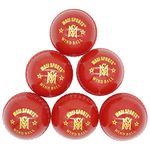 Mozi Sports Windball Soft Cricket Balls-Durable Realistic Bounce & Swing-Cricket WindBalls for Indoor & Outdoor Coaching,Practice, Garden & Beach play (Red)