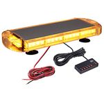 Justech 40LEDs Car Emergency Bar 40W 21 Flash Modes Recovery Warning Strobe Light Amber Hazard Beacon Sight Car Roof Warning Light Waterproof with Magnetic Base for 12V 24V Car Vehicle Truck Trailer