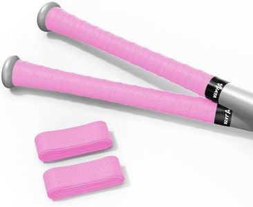 JAYA Baseball Bat Grip Tape 2 Pack, 1.1mm PU Non-Slip Grip, Tacky Wrap for Baseball & Softball Bats, Pink Tire Pattern