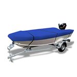 CHY-ZTQ Boat Cover, Super Strong Heavy Duty 600D Marine Grade Oxford Cloth Waterproof,for V-Hull Runabout Jumbo Boat Speedboat Fishing Ski Boat Covers,Blue,20/22FT（700 * 254CM）