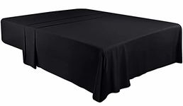 Utopia Bedding - Flat Sheet King Size UK - Easy Care Soft Brushed Polyester - Microfiber Fabric - Wrinkle, Shrinkage, and Fade Resistant - Black