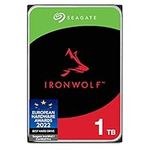 Seagate IronWolf ,1TB, NAS, Internal Hard Drive, CMR, 3.5 Inch, SATA, 6GB/s, 5,900 RPM, 64MB Cache, for RAID Network Attached Storage, 3 year Rescue Services, FFP (ST1000VN002)