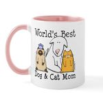 CafePress World's Best Dog & Cat Mom Mug 11 oz (325 ml) Ceramic Coffee Mug