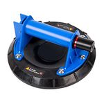 KATSU 8 Inch Vacuum Suction Cup Glass Lifter, 200kg Load Capacity, Double Layer, Heavy Duty Industrial Tile Suction Cup with Handle for Glass Lifting & Granite & Window Replacement