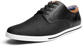 Bruno Marc Men's Classic Lace Up Casual Canvas Sneakers Shoes,Size 10,Black,RIVERA-01