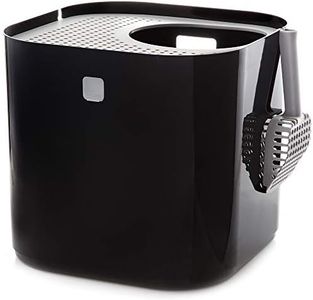 Modkat® Litter Box, Top-Entry, Includes Scoop and Reusable Liner - Black