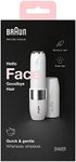 Braun Mini Hair Remover, Electric Facial Hair Removal for Women, Quick & Gentle, Finishing Touch for Upper Lips, Chin & Cheeks, for Easier Makeup Application, Ideal for On-The-Go, with Smartlight