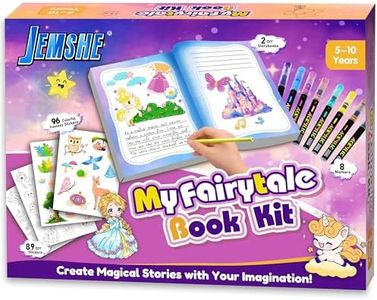 DIY Fairytale book Kit - ‌Create Your Own Fairy tale Story about Unicorn & Princess - scrapbook kit with 200+ Stickers - Art and Craft for Kid - Ideal Birthday Christmas Gifts for 5,6,7,8,9,10 + Girls