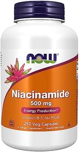 NOW Foods, Niacinamide (Vitamin B-3) 500 mg, Energy Production*, 250 Veg Capsules