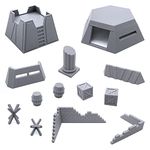 EnderToys Scenery Bundle, Terrain Scenery for Tabletop 28mm Miniatures Wargame, 3D Printed and Paintable