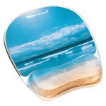 Fellowes Photo Gel Mouse Pad and Wrist Rest with Microban Protection, Sandy Beach (9179301)