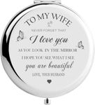 TvyEs Gifts for Wife Compact Mirror, Wife Birthday Gift Ideas, Romantic Gifts for Her Birthday, Wedding Anniversary, Valentines Day, Christmas