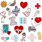 20 Pieces Nurse Enamel Pins Cute Br