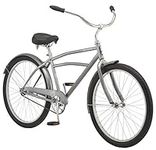 Schwinn Huron Adult Beach Cruiser Bike for Men and Women, 26-Inch Wheels, 1-Speed, 17-Inch Steel Step-Over Frame, Coaster Brake, Grey