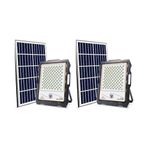 Homehop Solar Light Outdoor Waterproof 400 watt Flood Lamp 236 LED for Wall, Balcony, Garden, Pathway Automatic with Remote.(Aluminum Cool White Pack of 2)