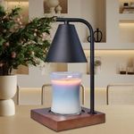 SOKCVSEA Candle Warmer Lamp - Candle Lamp Warmer with Timer, Birthday Gifts for Mom Women, House Warming Gifts New Home Decor, Wax Melt Candle Warmer with 2 Bulbs 4-Black