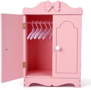 BABESIDE Wooden Baby Doll Closet for 12-16 Inch Baby Dolls